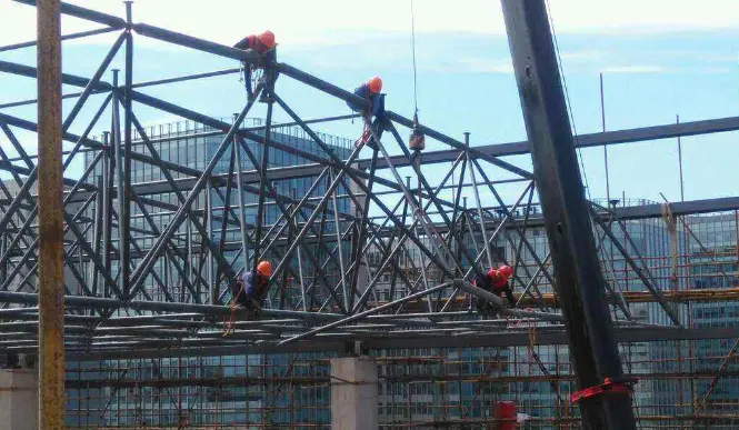 敦煌水泥厂网架安装